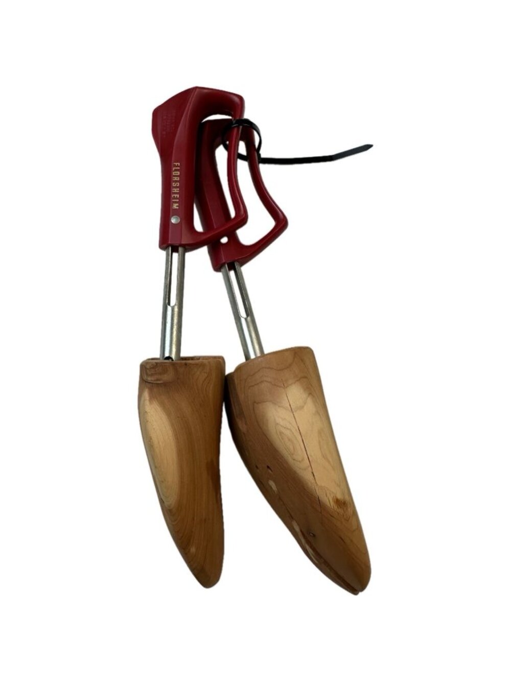 Premium Wooden Cedar Shoe Tree Stretcher M Red Handles USA Florsheim